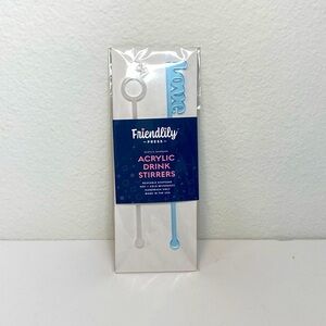 Friendlily Acrylic Drink Stirrers Love Wedding Ring